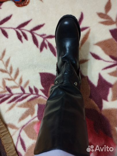 Кожаные сапоги трансформер 2 в 1ом