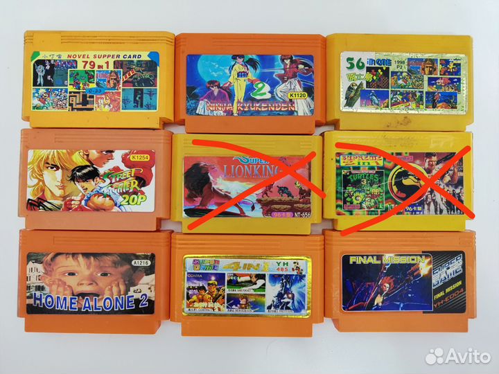 Картриджи на Dendy (Денди 8 бит)