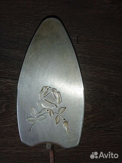 Свадебная серебряная лопатка для торта