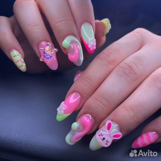 Крейзи маникюр и наращивание ногтей