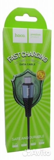 Кабель micro USB hoco X38, 2A, Черный, 1 м