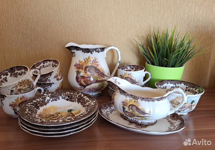 Посуда фарфор винтаж Англия Palissy Game