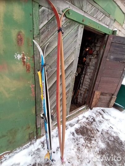 Лыжи беговые 180 см деревянные СССР