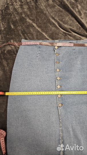 Джинсовая юбка стрейч