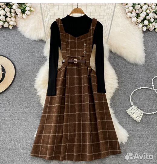 Сарафан клетчатый