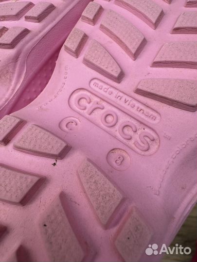 Сапоги резиновые для девочки crocs 25/8