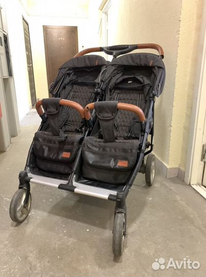Коляска для двойни carrello connect 2 в 1