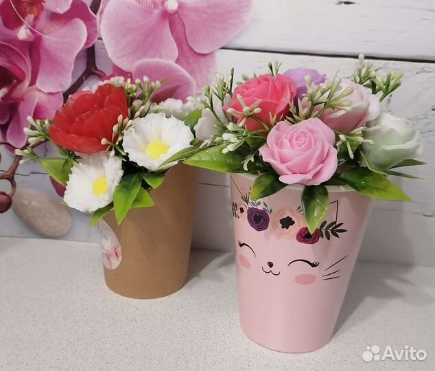 Букеты из мыла ко Дню матери, на 8 марта