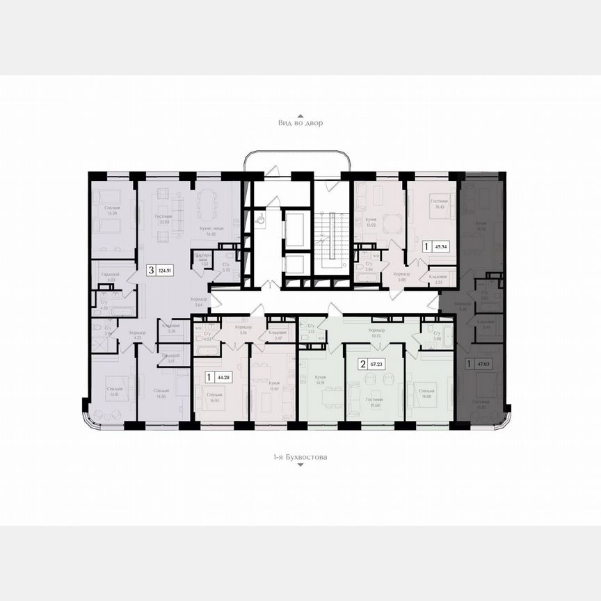 1-к. квартира, 47,8 м², 13/17 эт.