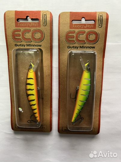 Воблера Lucky John Eco Gutsy Minnow 90 F