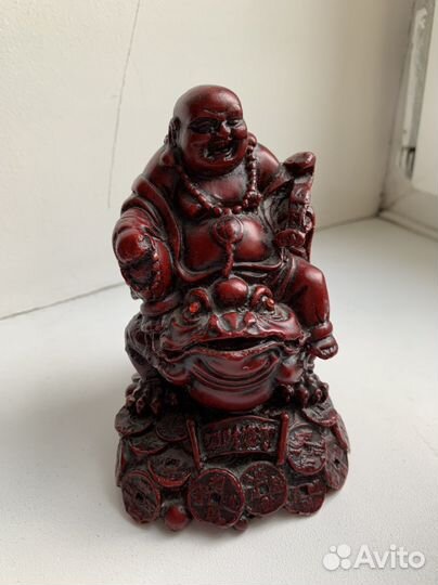 Китайская статуэтка Будда Хотэй на Трехлапой Жабе