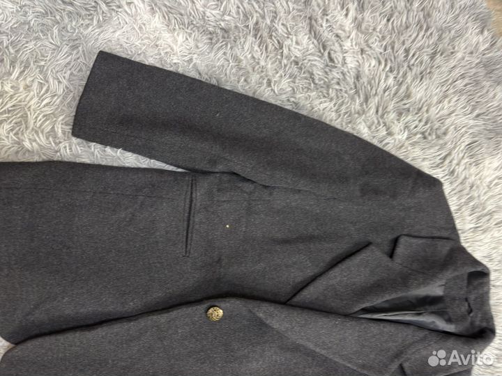 Пиджак пальто серый шерсть как lime