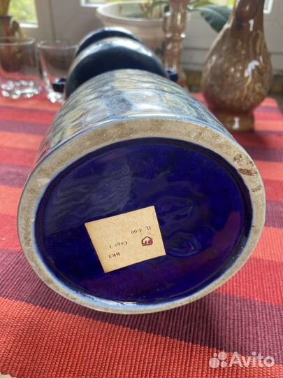 Ваза цветное стекло керамика СССР