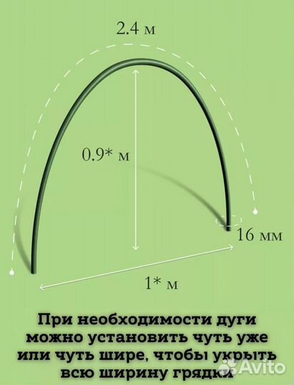 Парник садовый, длина 6 метров, 7 дуг