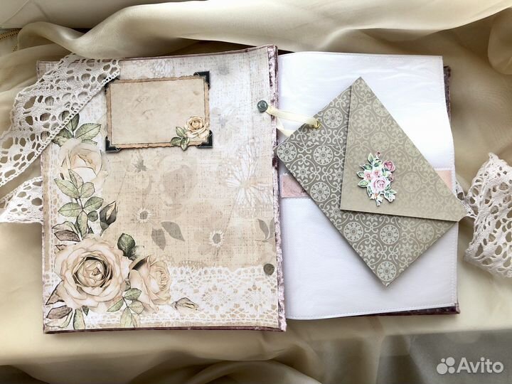 Альбом для фотографий ручной работы, свадебный