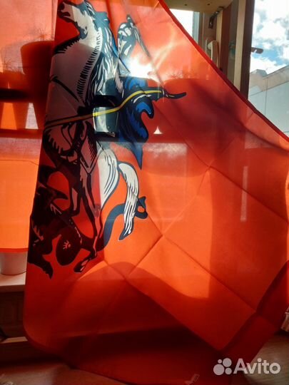 Флаг города Москва. Новый. Уличный большой