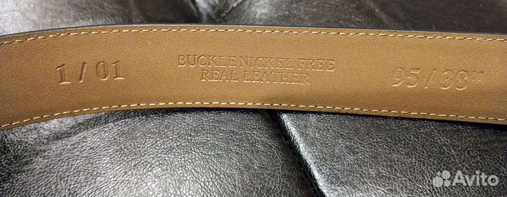 Мужской кожаный ремень, размер 54
