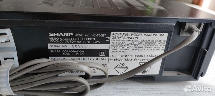 Видеомагнитофон Sharp VC-790ET Japan