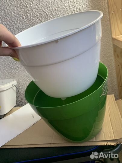 Горшок двойной с автополивом 9 и 12 л