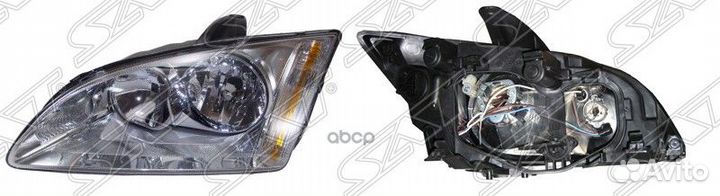 Фара ford focus II 05-08 LH хром ST-431-1169L Sat