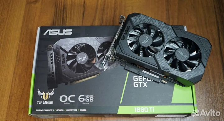 GTX 1660 Ti Видеокарта asus TUF Gaming OC новая