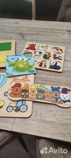 Деревянные пазлы вкладыши