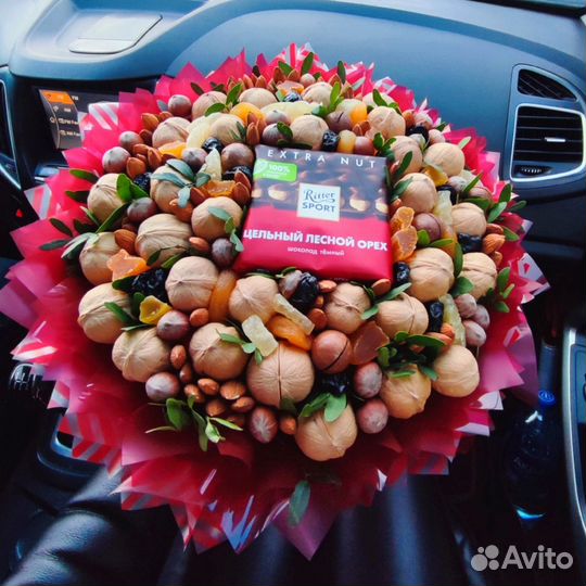 Съедобный букет из сухофруктов подарок маме жене