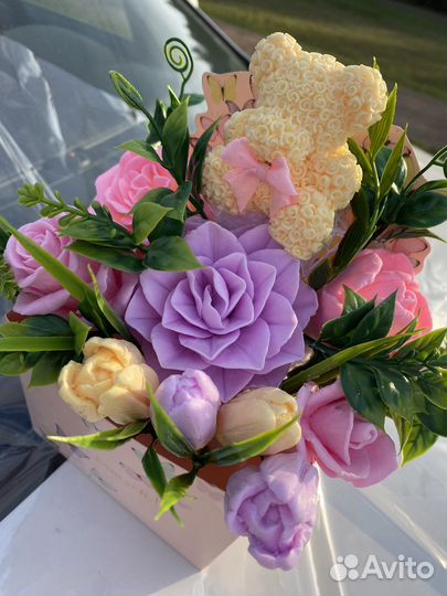 Букет из мыльных цветов