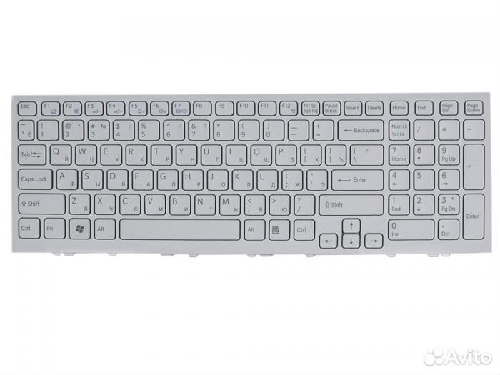 Клавиатура для ноутбука Sony VPC-EH белая p/n: 14