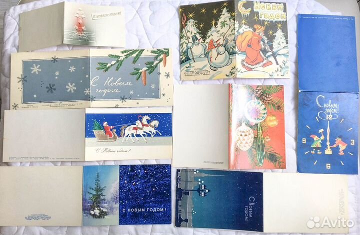 Новогодние открытки 50-60-х годов