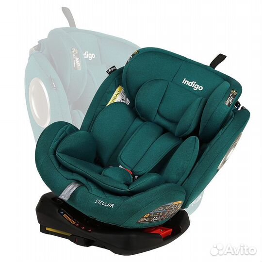 Автокресло Indigo stellar Isofix (0-36 кг) зелёный