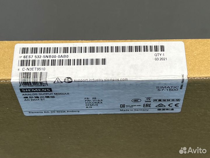 Siemens 6ES7 532-5NB00-0AB0 новый, 2021 г.в. 1 шт