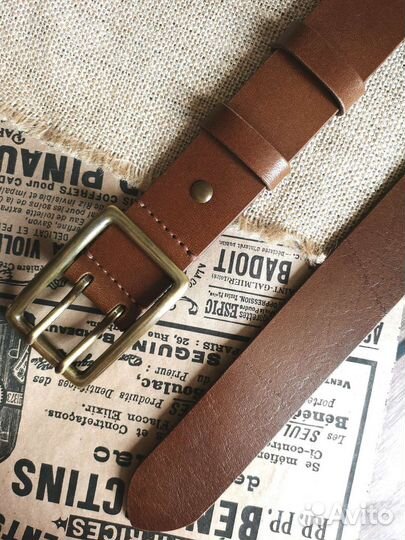 Мужской кожаный ремень Буйвол