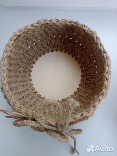 Корзинки вязаные из джута