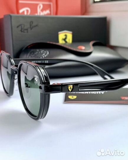 Очки ray ban ferrari зеленые