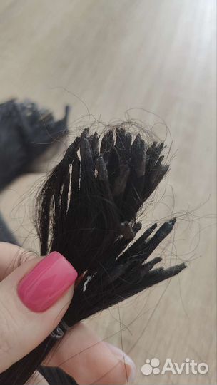 Волосы для наращивания 45 см брюнетка