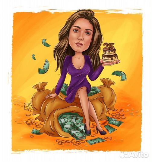 Шарж, портрет по фото на заказ