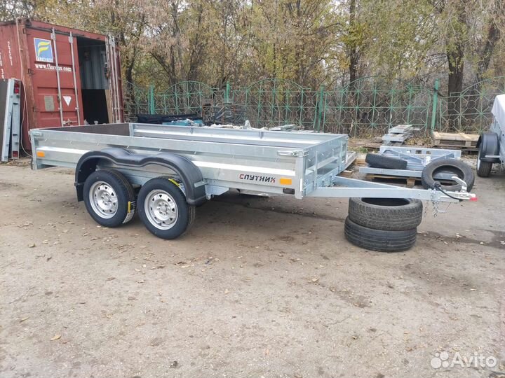 Прицеп Спутник 3015/33, 2 оси без тента и каркаса