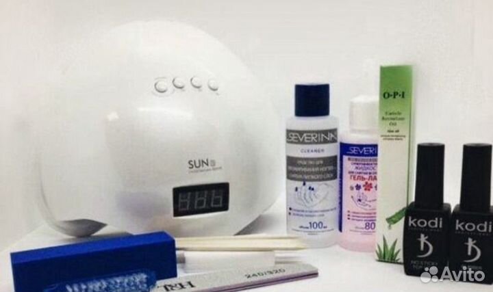 Лампа 48вт проф +материал для маникюра