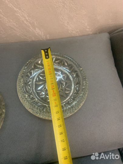 Пепельница совеская СССР стекло хрусталь 2 шт