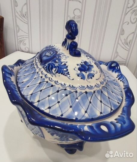 Супница гжель