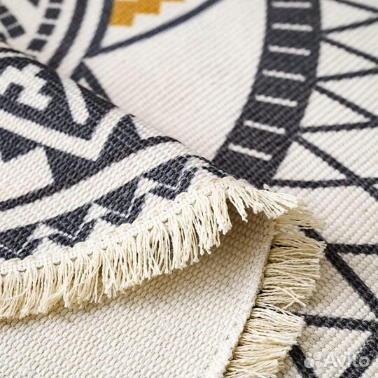 Коврик хлопковый / ковёр / d 90 см / Decoriks