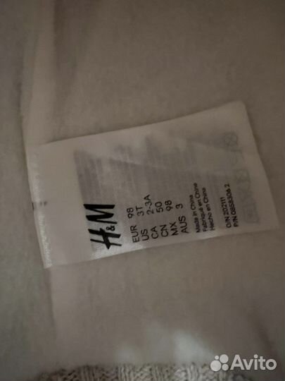 Шарф и варежки hm 98 размер