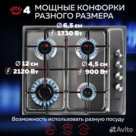 Панель газовая GF-HBG104IN варочная