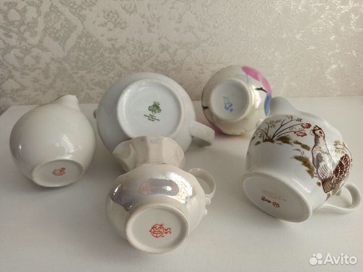 Молочники, сливочники. Соусники. Фарфор. Винтаж