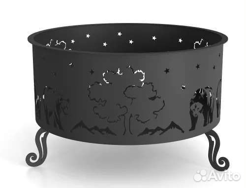 Чаша для костра 73см медведи