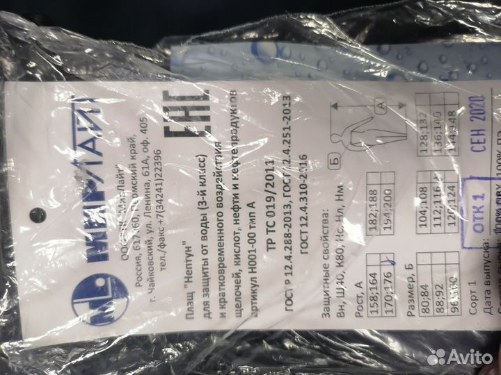 Плащпротив воды