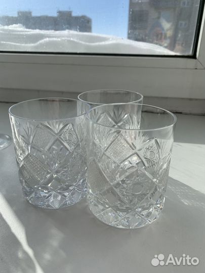 Хрустальные бокалы и фужеры. Богемия. Времен СССР