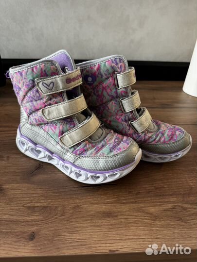 Самоги детские утепленные skechers для девочки