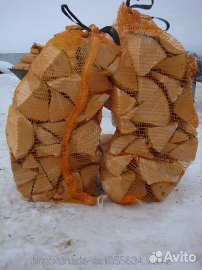 Дрова в сетках